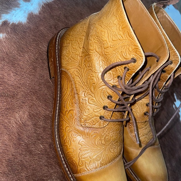 Men’s TAFT Paris Boot in Honey Floral - Picture 5 of 11